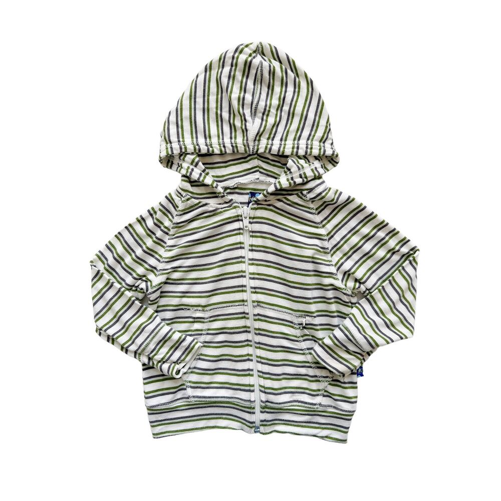 Kickee Pants Bamboo Striped Hoodie Size 12-18m